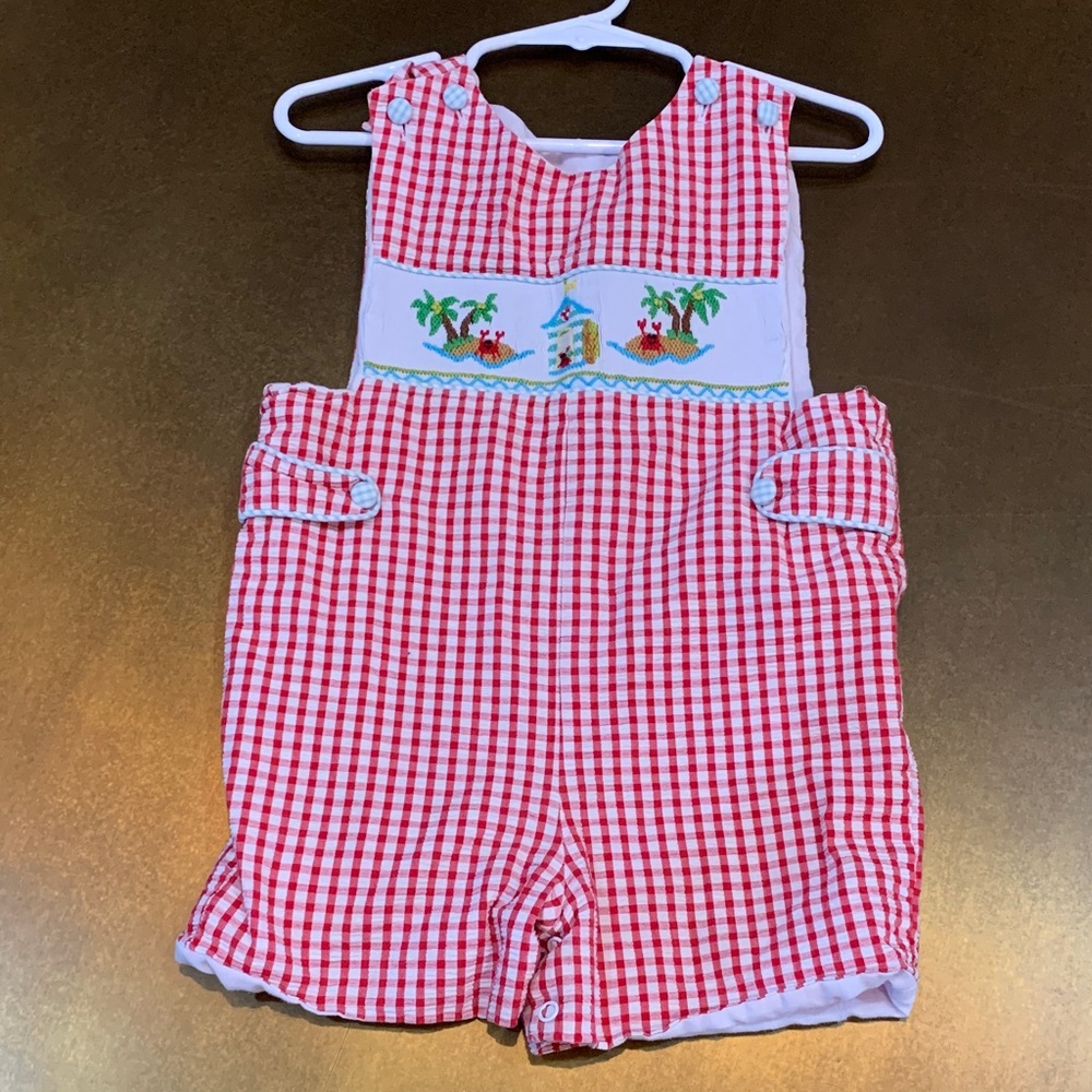 Stellybelly Red and White Overalls